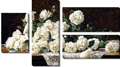 Модульная картина Белые розы №22