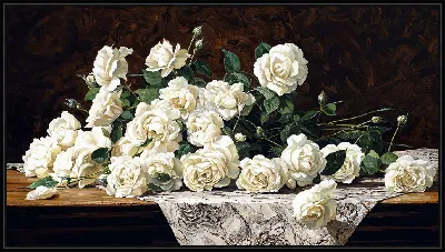 Картина Белые розы №22