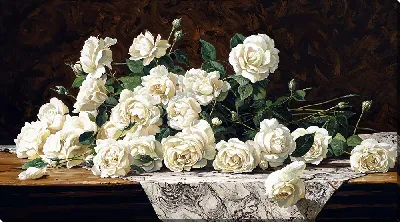 Постер Белые розы №22