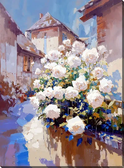 Постер Белые розы №23