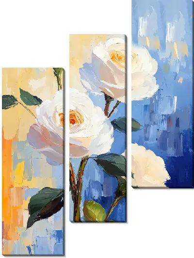 Модульная картина Белые розы №24