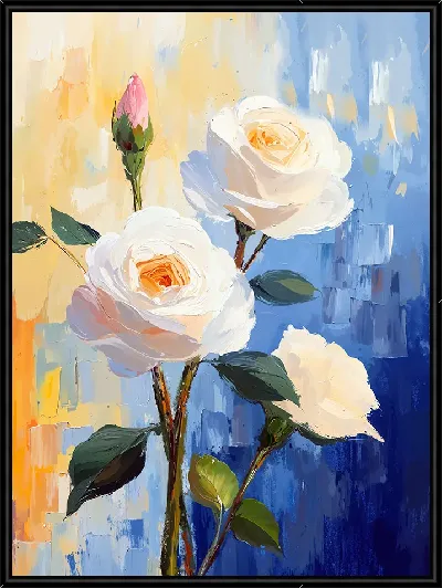 Картина Белые розы №24