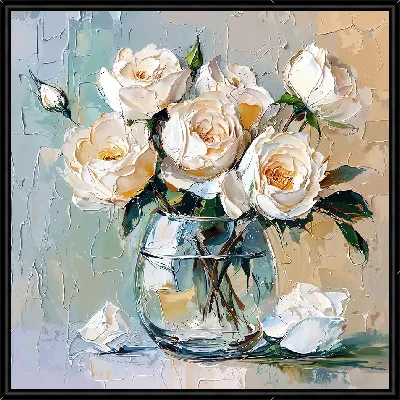 Картина Белые розы №25