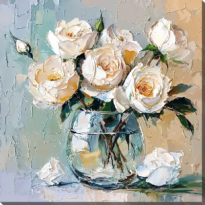 Постер Белые розы №25