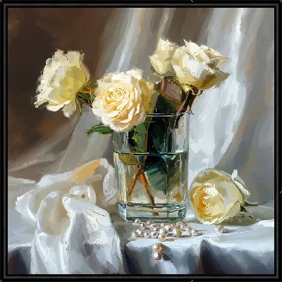 Картина Белые розы №27