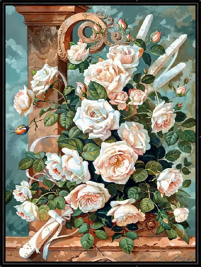 Картина Белые розы №31