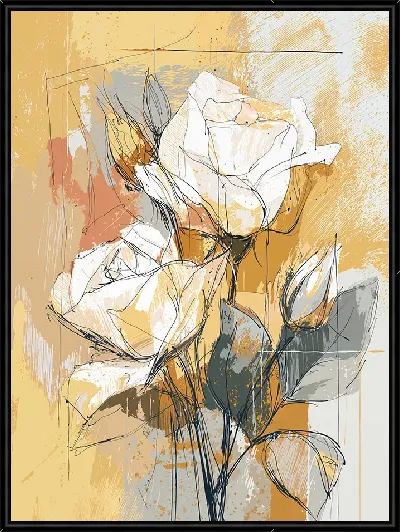 Картина Белые розы №32