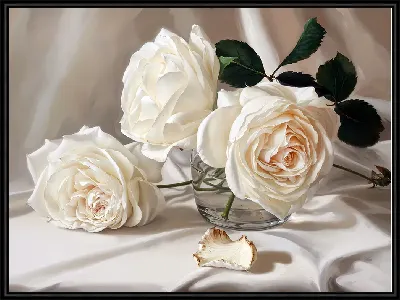 Белые розы №33