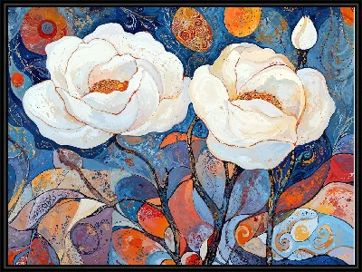 Картина Белые розы №34