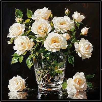 Картина Белые розы №39