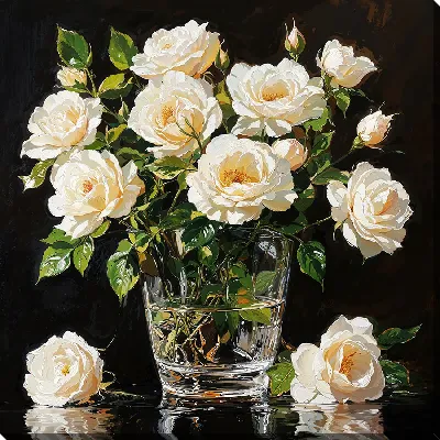 Постер Белые розы №39