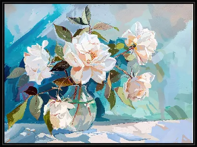 Картина Белые розы №41