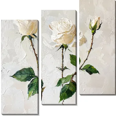 Модульная картина Белые розы №42