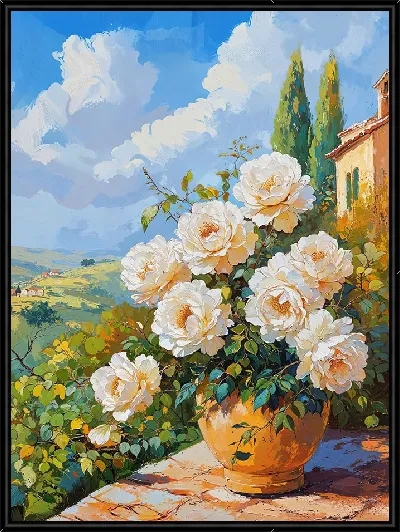 Картина Белые розы №43