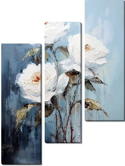 Модульная картина Белые розы №71