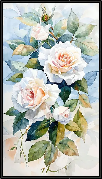 Картина Белые розы №73