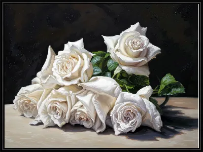 Картина Белые розы №74