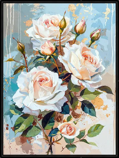 Картина Белые розы №76