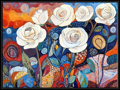 Картина Белые розы №81