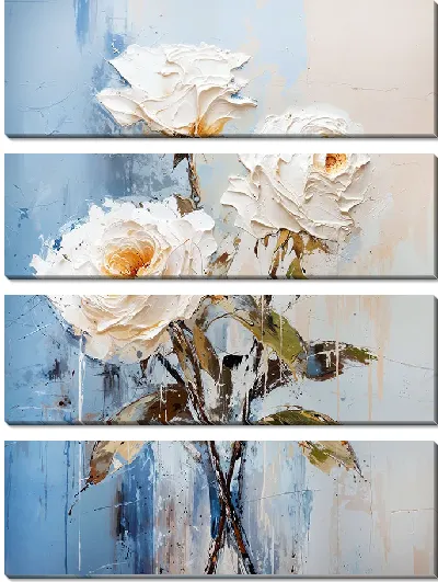 Модульная картина Белые розы №83