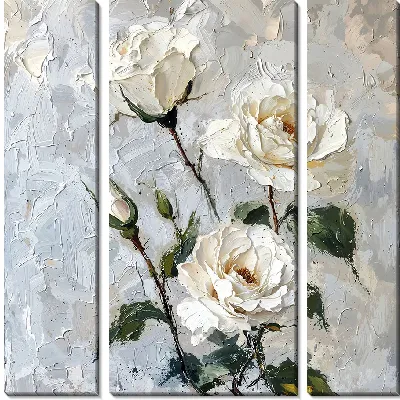 Модульная картина Белые розы №84