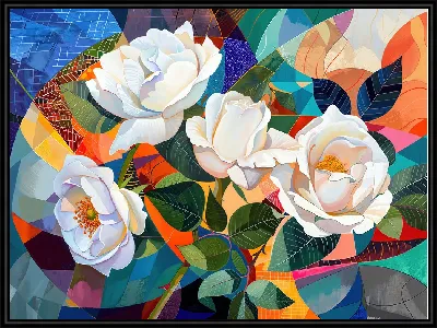 Картина Белые розы №87