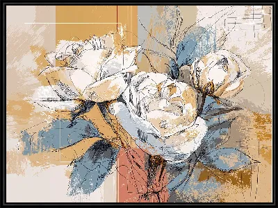 Картина Белые розы №88