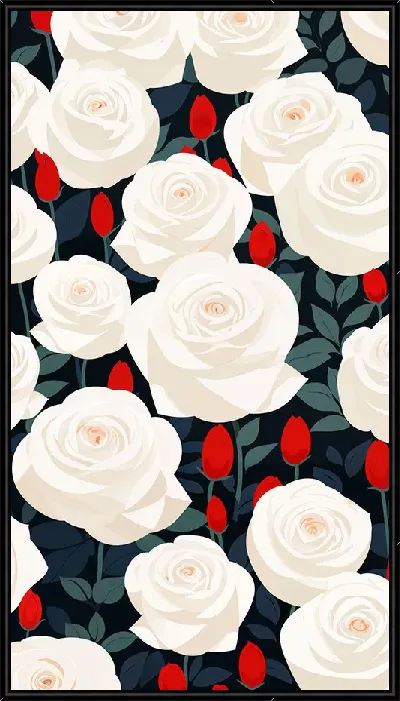 Картина Белые розы №90