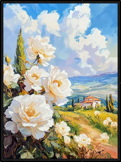 Картина Белые розы №93