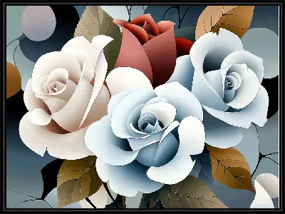 Картина Белые розы №96