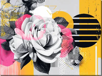 Картина маслом Белые розы №97