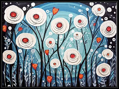 Картина Белые розы №98