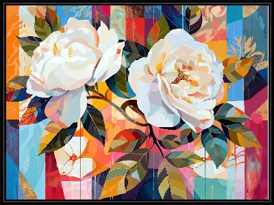 Картина Белые розы №100