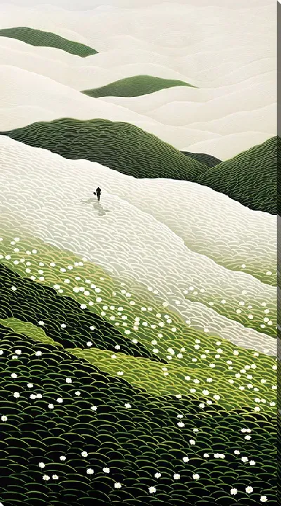 Картина маслом Белые ромашки полевые №101