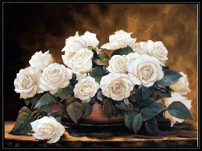Картина Белые розы №102