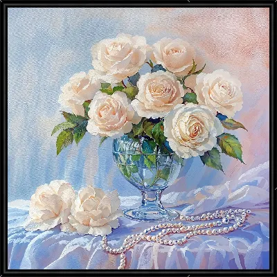 Картина Белые розы №103