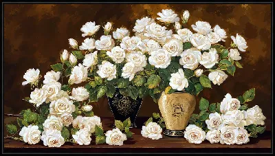Картина Белые розы №107