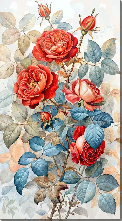 Картина маслом Красные розы №12