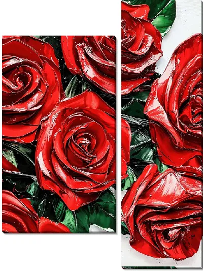Модульная картина Красные розы №13
