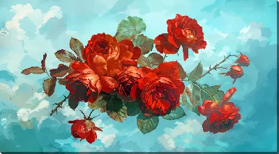 Красные розы №14