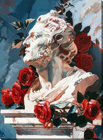 Картина маслом Красные розы №18