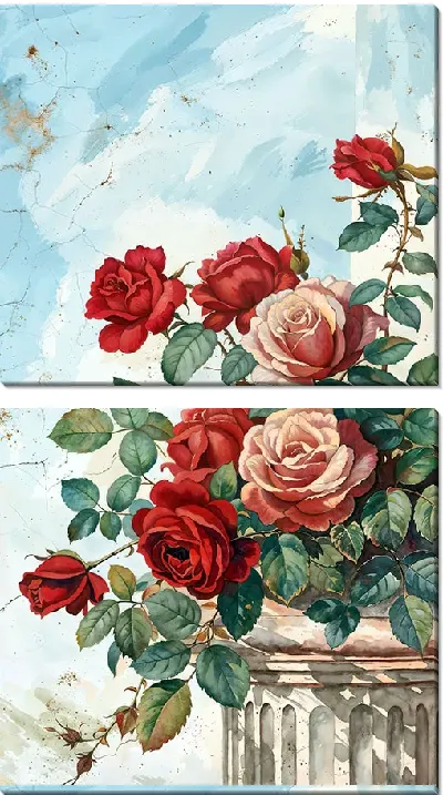 Модульная картина Красные розы №21