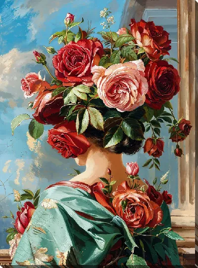 Картина маслом Красные розы №23
