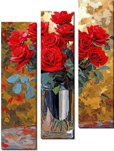Модульная картина Красные розы №28