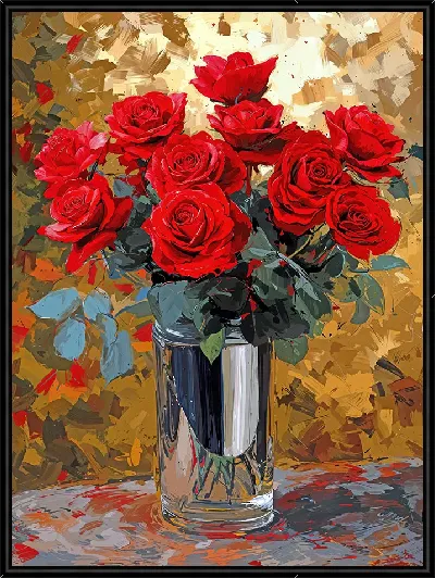 Картина Красные розы №28