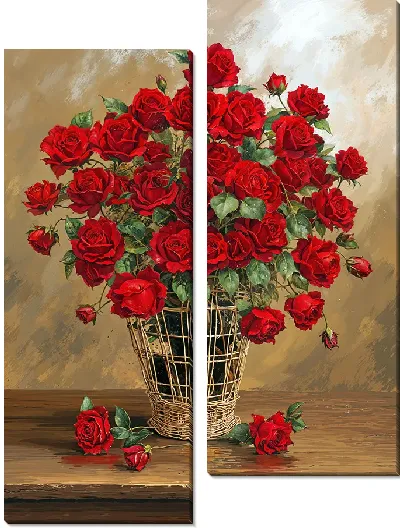 Модульная картина Красные розы №32