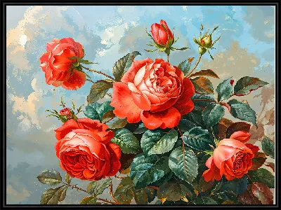 Картина Красные розы №36