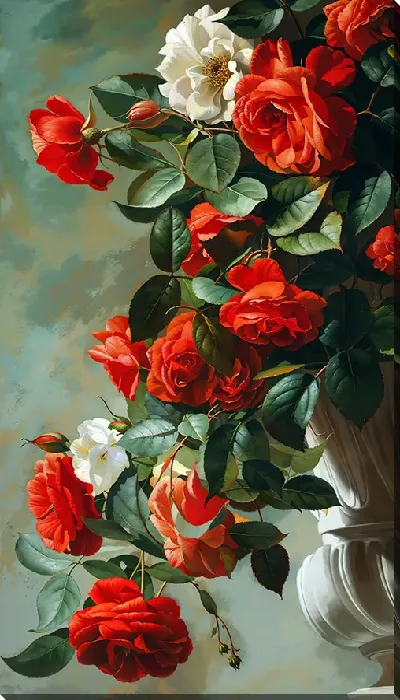 Картина маслом Красные розы №37