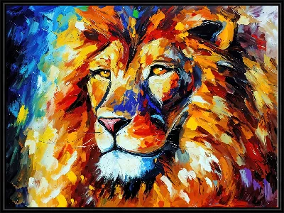 Лев в стиле импрессионизма №2
