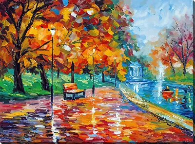 Картина Парк в стиле импрессионизма №3